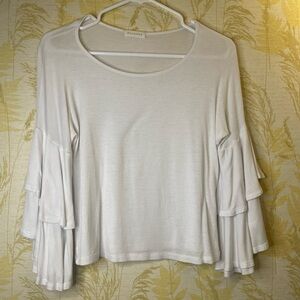 Occasion Cream Layered Sleeve Blouse